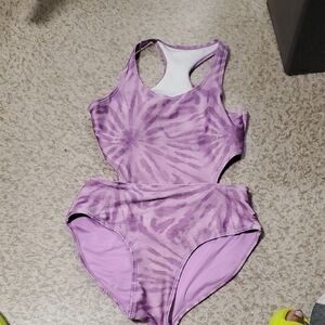 Purple Tie-Dye Swimsuit